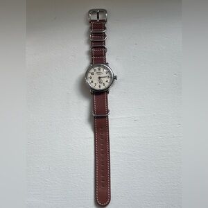 Shinola Runwell 41mm Watch w/ Stainless Steel Case & Leather Strap (pre-owned)